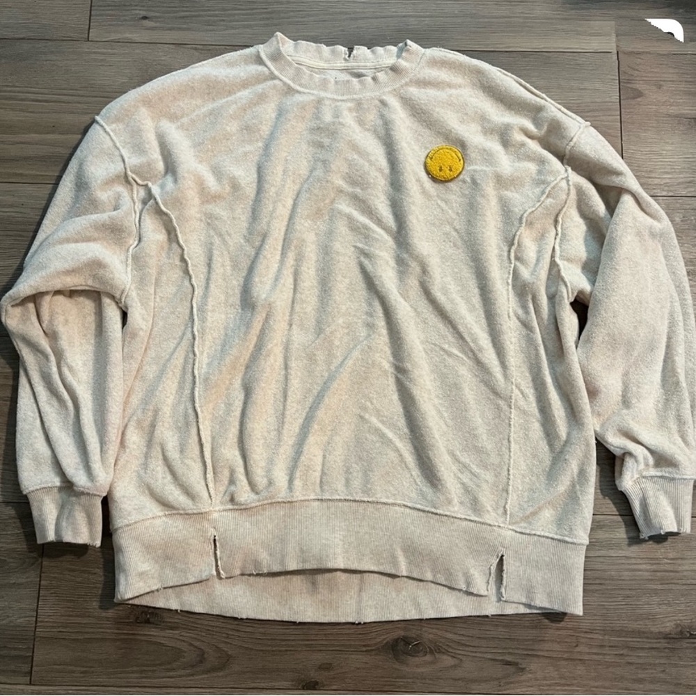 Aerie Cream Crewneck Sweater size M